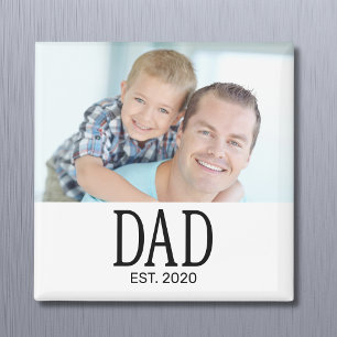 Dad Established Photo Father's Day Magnet