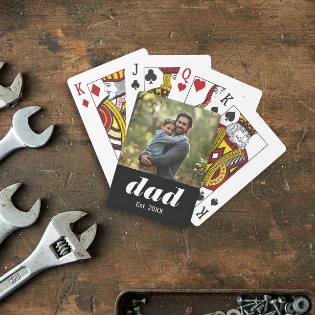 Dad Established Photo Father's Day Playing Cards (Creator Uploaded)