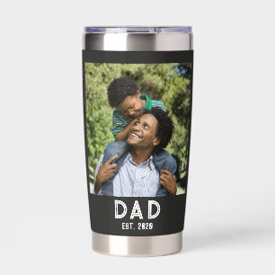 Dad Established Photo Gift Father's Day Insulated Tumbler