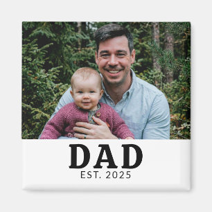 Dad Established Photo Gift Magnet