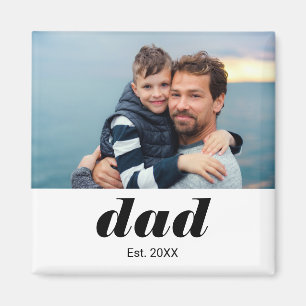 Dad Established Photo Gift Magnet