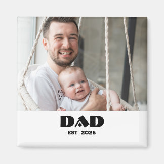 Dad Established Photo Gift Magnet