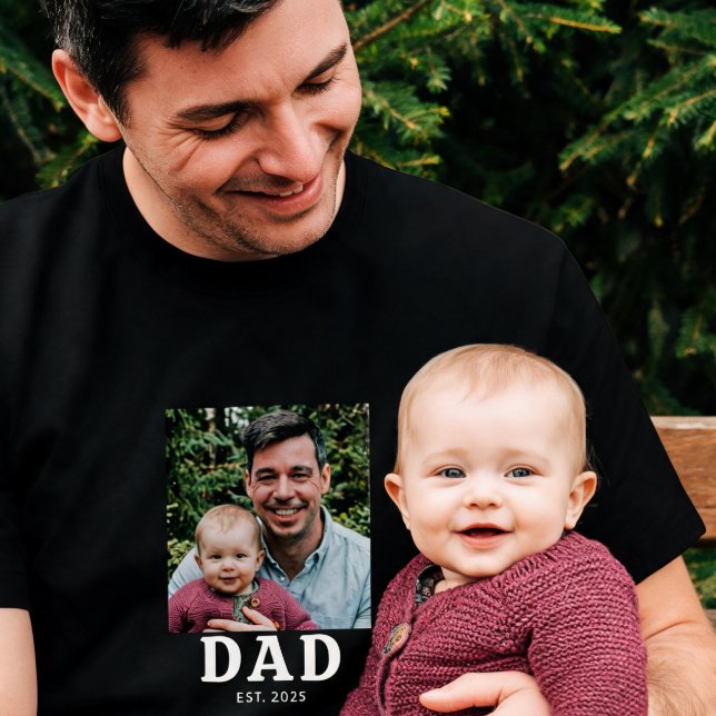 Dad Established Photo Gift  T-Shirt (Creator Uploaded)