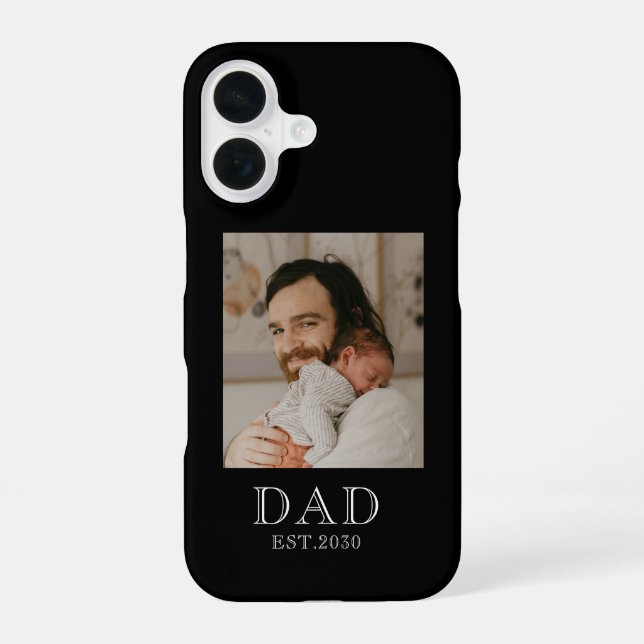Dad Established Photo  iPhone 16 Case (Back)