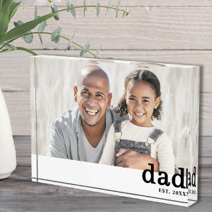 Dad Established Photo Simple Father Block
