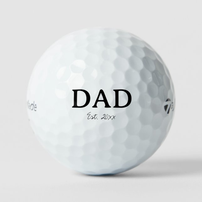 'Dad' Established Pregnancy Announcement Keepsake  Golf Balls (Front)