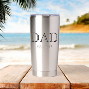 Dad Established Simple Modern Father  Insulated Tumbler