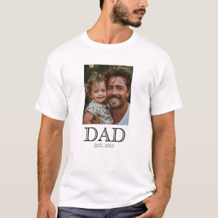Dad Established Text Photo Personalized T-Shirt