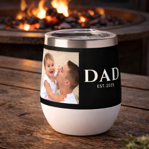 Dad Established Typography Black Photo