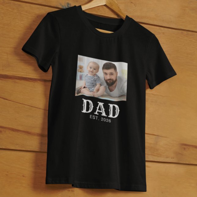Dad Established Typography Photo T-Shirt (Creator Uploaded)
