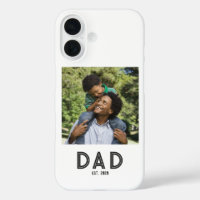 Dad Established White Photo Gift Father's Day