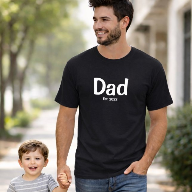 Dad Established White Script T-Shirt (Creator Uploaded)
