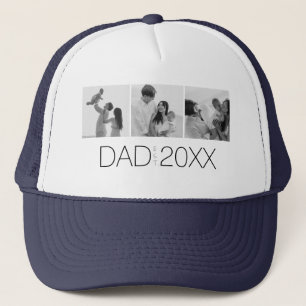 Dad Established Year Photo Gifts Modern Father Trucker Hat