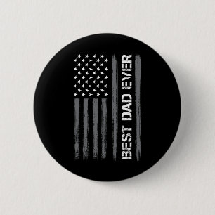 Dad Ever American Flag Funny Fathers Day For Mens 6 Cm Round Badge