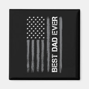 Dad Ever American Flag Funny Fathers Day For Mens Magnet