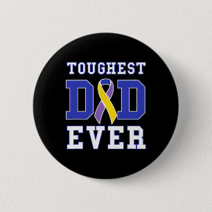 Dad Ever - Bladder Cancer Awareness Ribbon 6 Cm Round Badge
