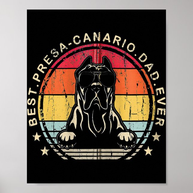 Dad Ever Cool Fathersday Retro Style Best Presa Poster (Front)