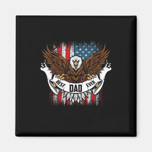 Dad Ever Eagle With Us American Flag Fathers Day  Magnet