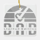 Dad Ever: Fatherhood as an Antique Visual Emotion Ceramic Ornament<br><div class="desc">Designed with a vintage vibe, this graphic showcases a message folder icon rendered in negative space. Inside the folder is a heart, and within the heart, a check mark is created using negative space. The word 'DAD' appears at the bottom, with 'Limited Edition' positioned in the centre of 'DAD'. “This...</div>