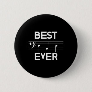 Dad Ever Music B Clef Note Fathers Day Gift 6 Cm Round Badge