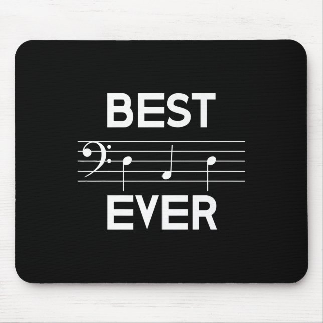 Dad Ever Music B Clef Note Fathers Day Gift  Mouse Pad (Front)
