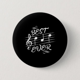 Dad Ever Music Notes Musician Fathers Day 6 Cm Round Badge