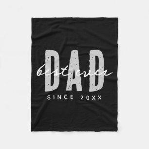 Dad Ever Since 20xx Modern Simple Preppy  Fleece Blanket