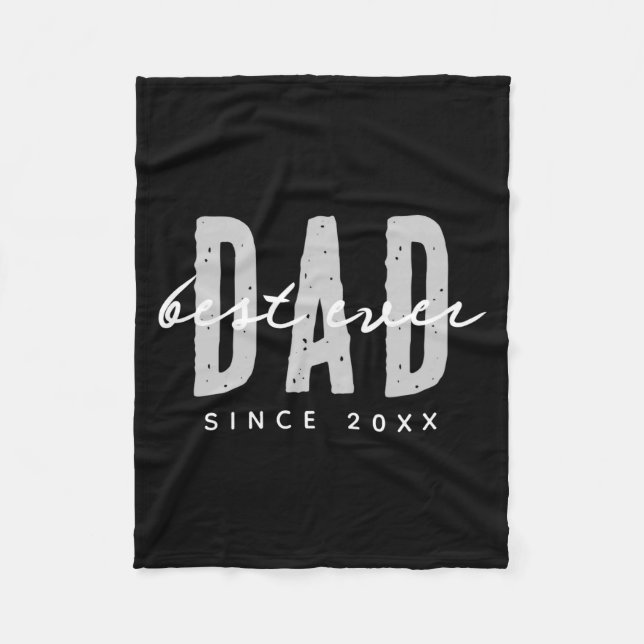 Dad Ever Since 20xx Modern Simple Preppy  Fleece Blanket (Front)
