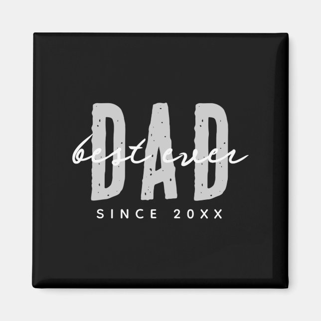 Dad Ever Since 20xx Modern Simple Preppy  Magnet (Front)