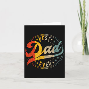 Dad Ever Vintage Colours Retro Fathers Day Birthda Card