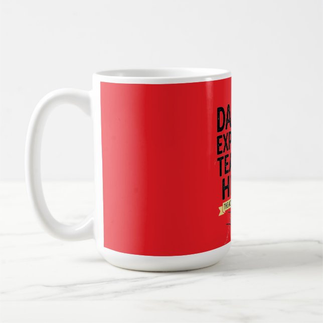 Dad Explorer Teacher Hero  Adventure  Coffee Mug (Left)