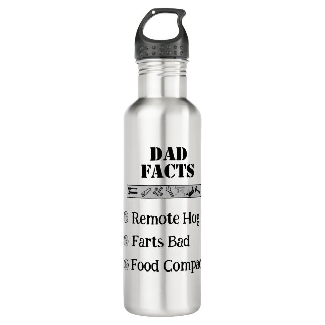 Dad Facts water bottle (Front)