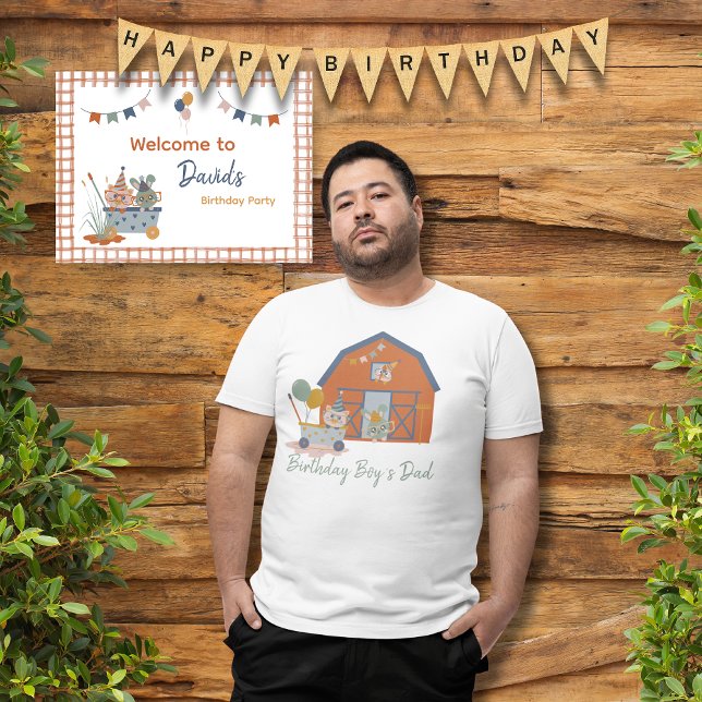 Dad Farm Shirt (Farm Animal Birthday Barnyard Bash Birthday Boy's Dad Shirt)