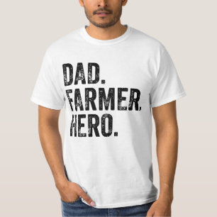 Dad Farmer Hero Father's Day Farming T-Shirt