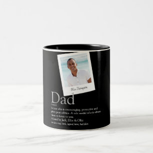 Dad Father Daddy Definition Photo Black Two-Tone Coffee Mug