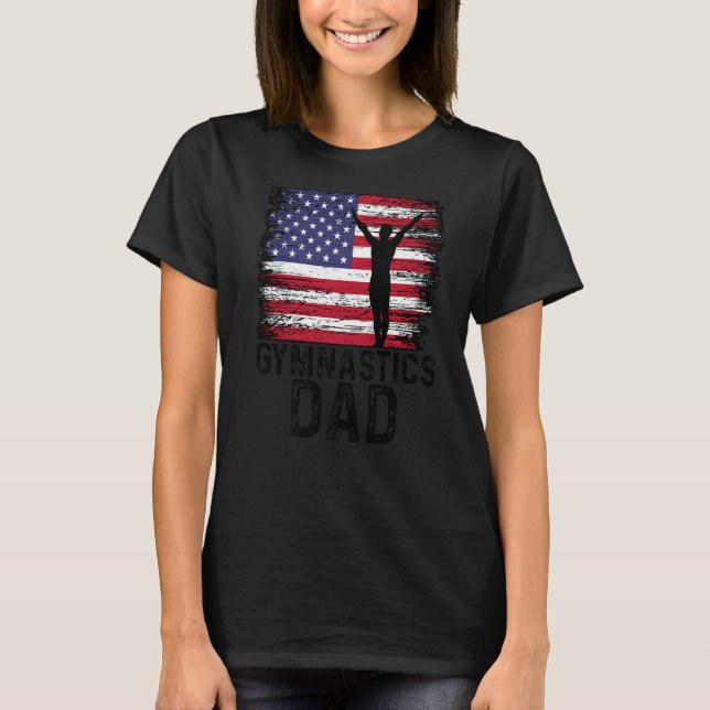 Dad Father Graphic Gymnast Gymnastics Acrobat Acro T-Shirt (Front)