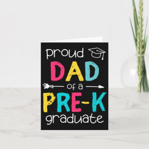 Dad Father Prek Preschool Family Matching Graduati Card