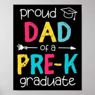 Dad Father Prek Preschool Family Matching Graduati Poster