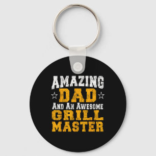 Dad Father Rbecue Shirt Bbq Grill Master Pit Boss Key Ring