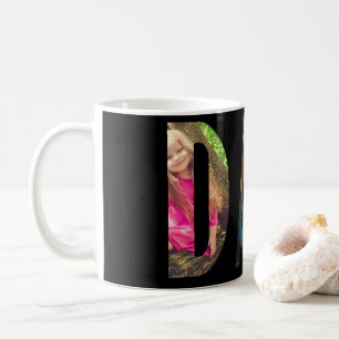 Dad Father's Day Black Photo Collage Coffee Mug
