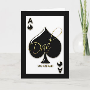 Dad Father's Day Card With Ace Of Spades