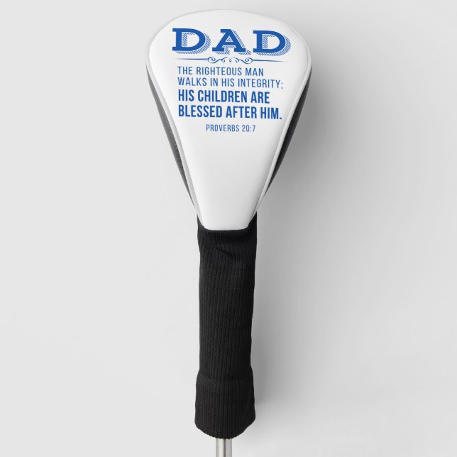 Dad - Father's Day Christian Scripture Golf Head Cover (Front)