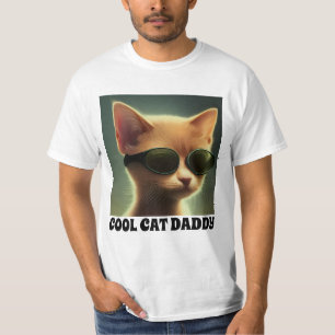 DAD FATHER'S DAY COOL CAT T-SHIRTS TEES