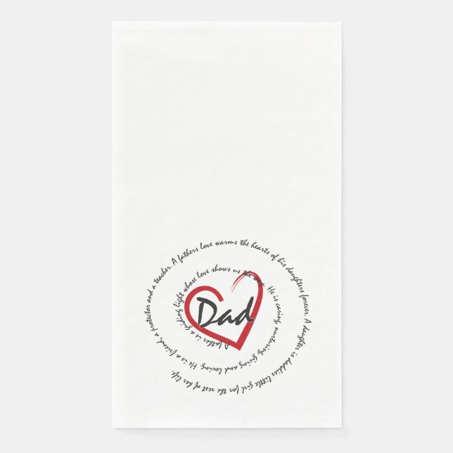 Dad - Fathers Day - Daddy Napkin (Front)