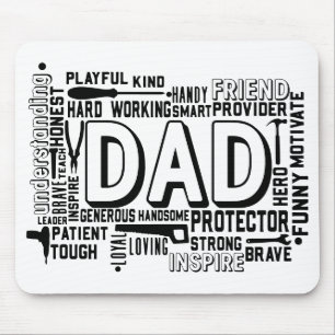 Dad Father's Day Father Birthday Daddy Dada Popa Mouse Pad
