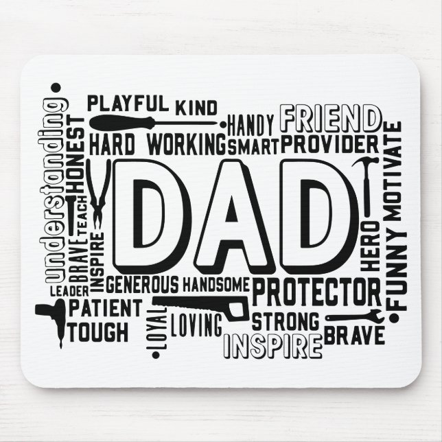 Dad Father's Day Father Birthday Daddy Dada Popa Mouse Pad (Front)