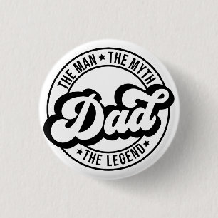 Dad Father's day gift. Daddy birthday present. F 3 Cm Round Badge