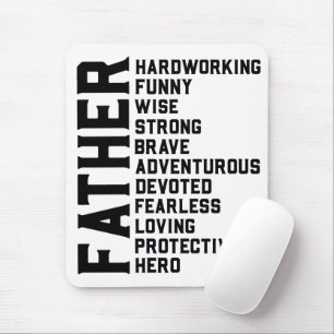 Dad Father's day gift.  Daddy birthday present.  F Mouse Pad