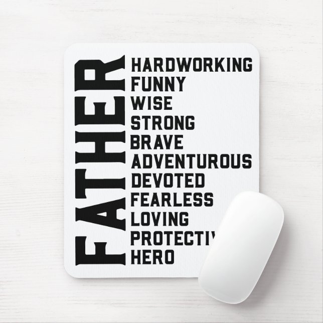Dad Father's day gift.  Daddy birthday present.  F Mouse Pad (With Mouse)