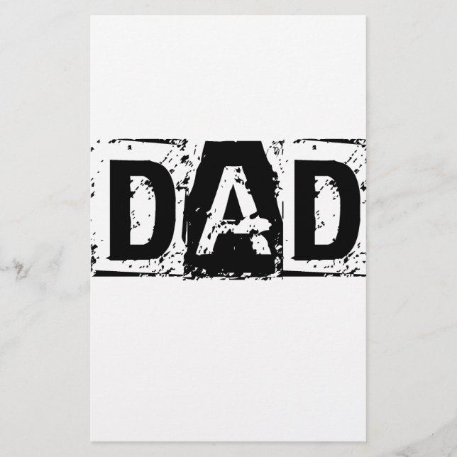 Dad. Father's day gift Stationery (Front)